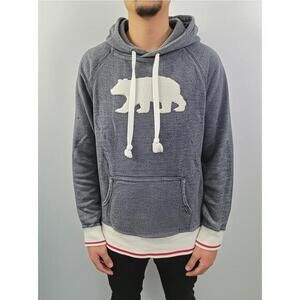 Little Blue House Hoodie Mens Size M‎ Charcoal Grey Pullover Bear Graphic Casual